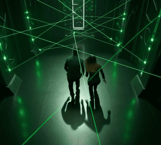 Laser labyrinth attraction